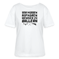 WMAWZB Damen T-Shirt Hell mit Statement Frontprint - Weiß