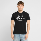 AI Bot Unisex Bio-T-Shirt mit Frontprint - Schwarz