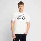 AI Bot Bio-T-Shirt mit Frontprint - Naturweiß 