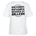 WMAWZB Damen T-Shirt Hell mit Statement Backprint - Weiß