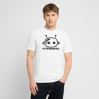 AI Generated Unisex Bio-T-Shirt Frontprint - Weiß
