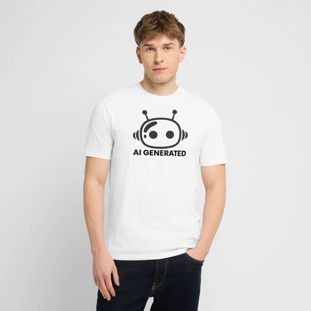 AI Generated Unisex Bio-T-Shirt Frontprint - Weiß