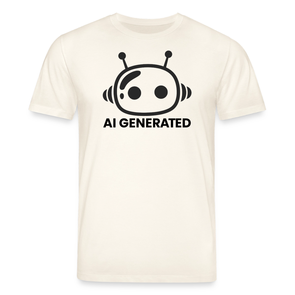 AI Generated Unisex Bio-T-Shirt Frontprint - Naturweiß 