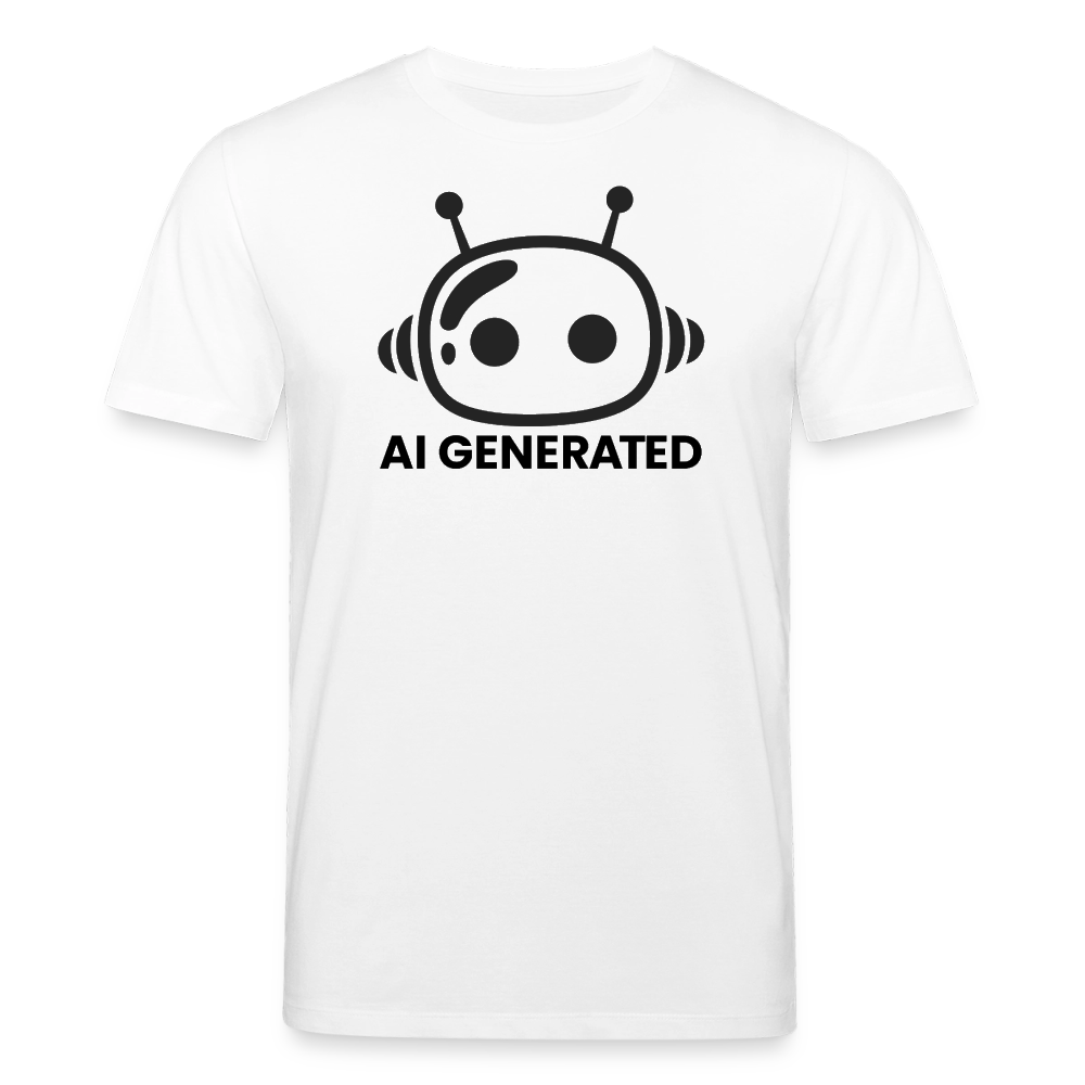 AI Generated Unisex Bio-T-Shirt Frontprint - Weiß