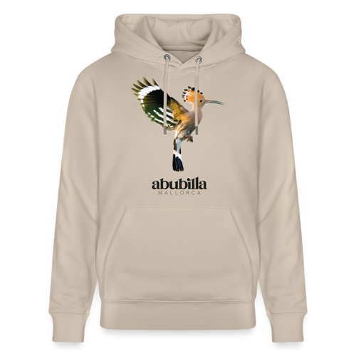 Abubilla Unisex Bio-Hoodie Hoopoe Soft Landing in Beige