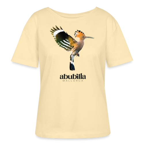 Abubilla Damen Bio-T-Shirt Hoopoe Soft Landing in Creme