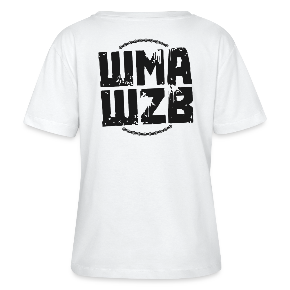 WMAWZB Damen T-Shirt Hell mit Logo Backprint - Weiß