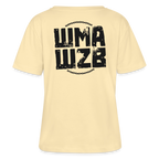 WMAWZB Damen T-Shirt Hell mit Logo Backprint - Creme
