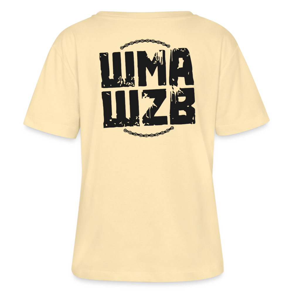 WMAWZB Damen T-Shirt Hell mit Logo Backprint - Creme