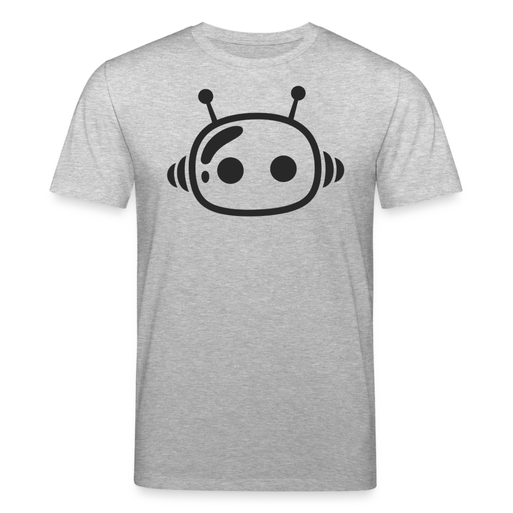 AI Bot Bio-T-Shirt mit Frontprint - Grau meliert
