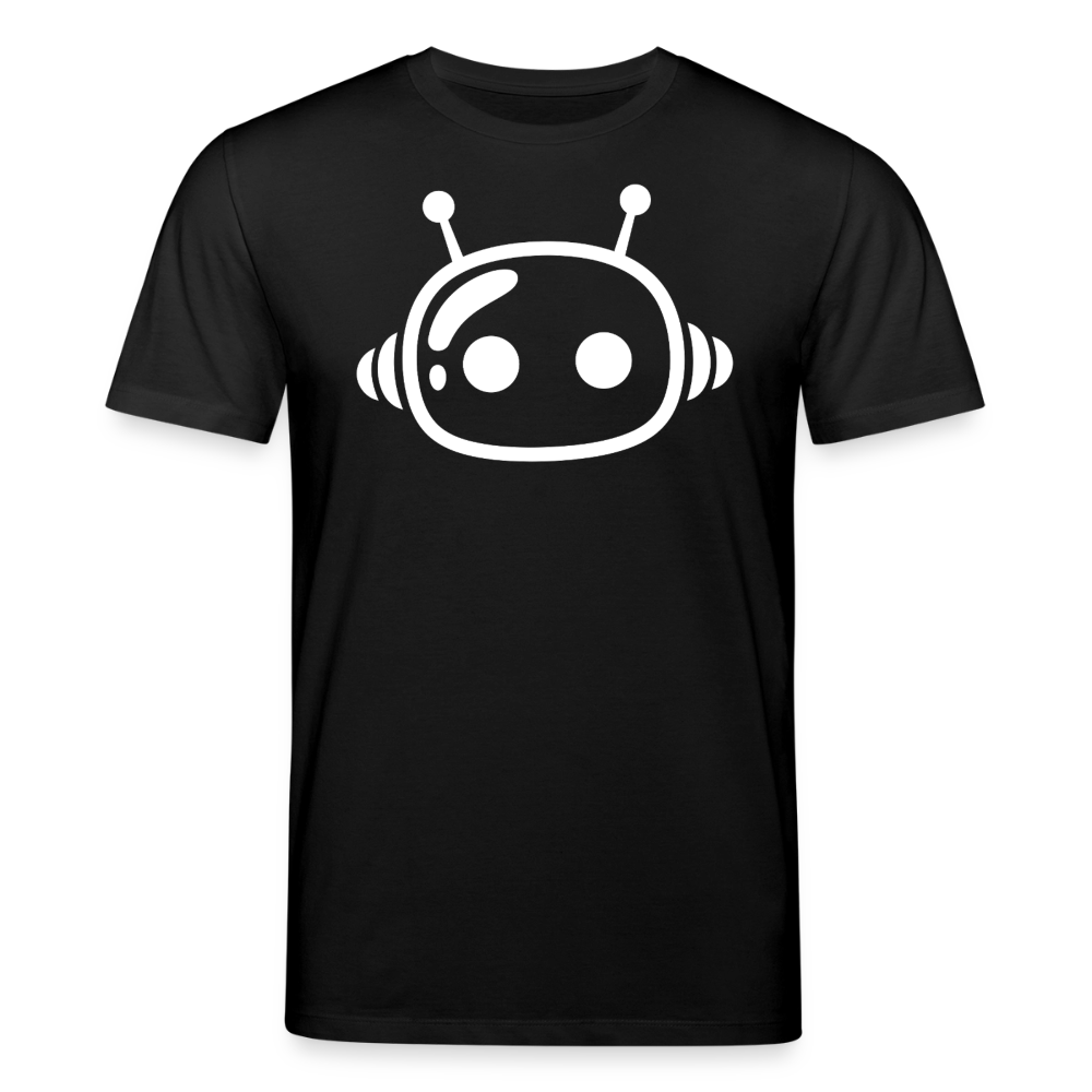 AI Bot Unisex Bio-T-Shirt mit Frontprint - Schwarz