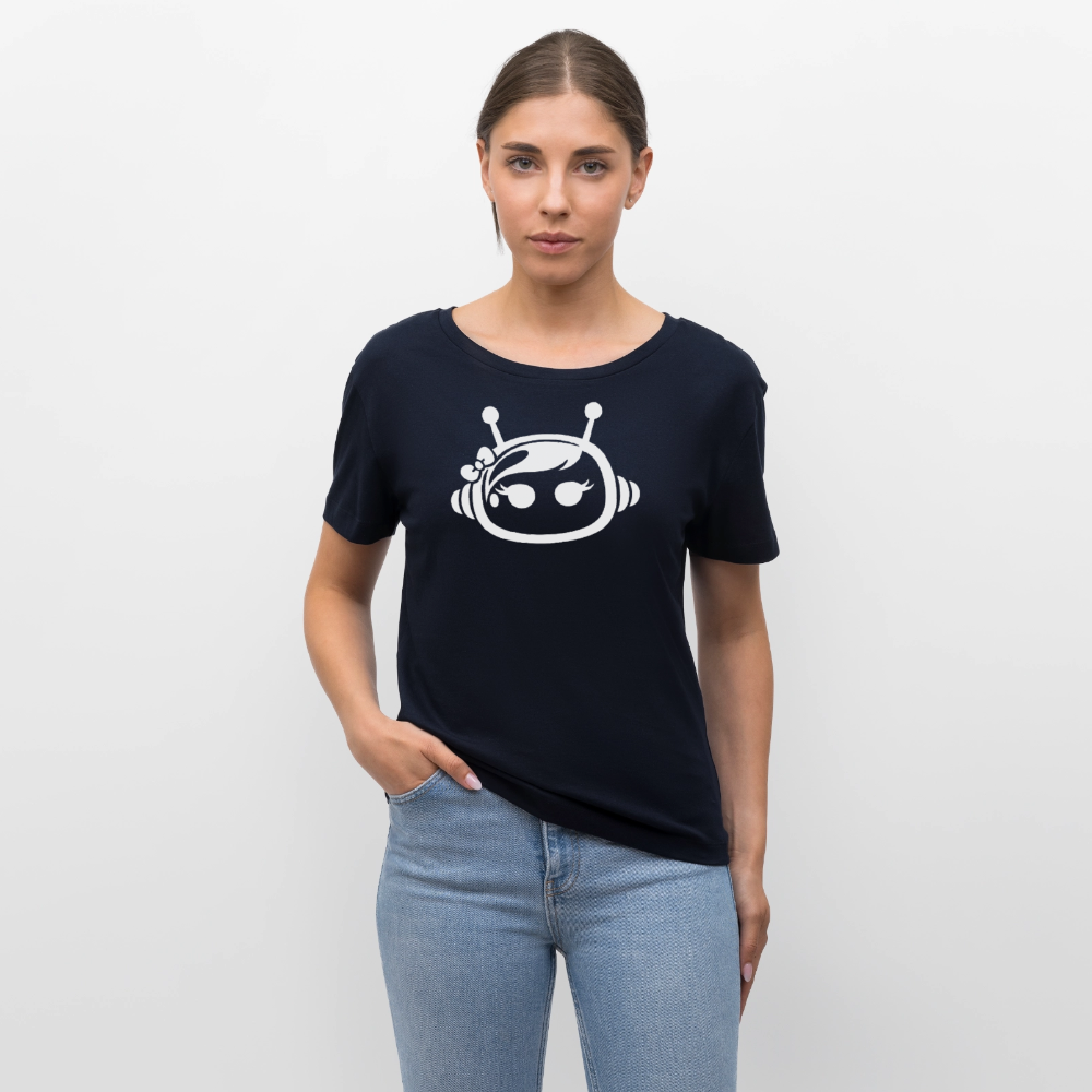AI Female Bot Frauen Bio-T-Shirt - Navy
