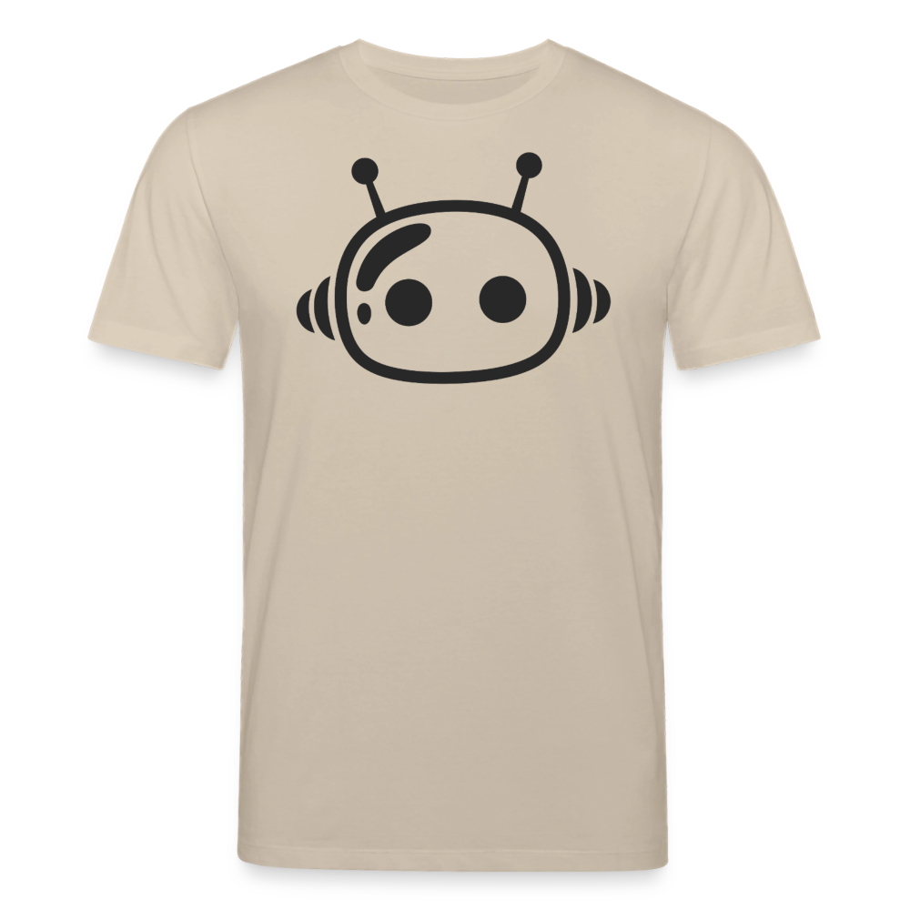 AI Bot Bio-T-Shirt mit Frontprint - Beige