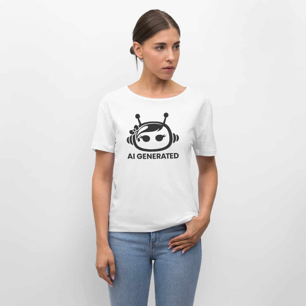 AI Generated Female Bot Frauen Bio-T-Shirt - Weiß