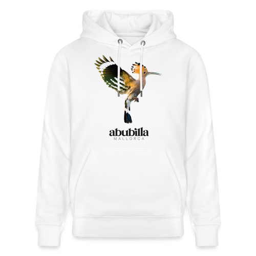 Abubilla Unisex Bio-Hoodie Hoopoe Soft Landing in Weiß