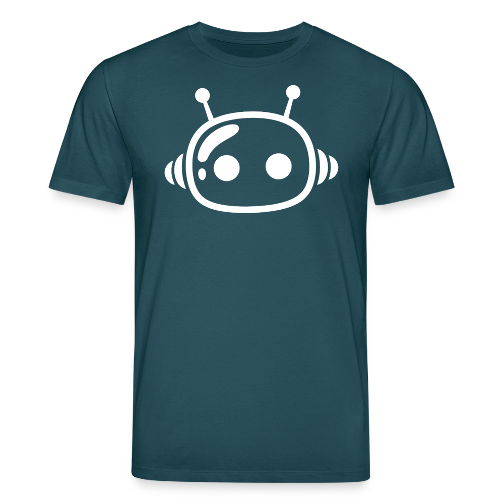 AI Bot Unisex Bio-T-Shirt mit Frontprint - Dunkles Petrol