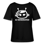 AI Generated Female Bot Frauen Bio-T-Shirt - Schwarz