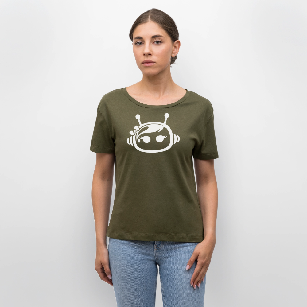 AI Female Bot Frauen Bio-T-Shirt - Khaki