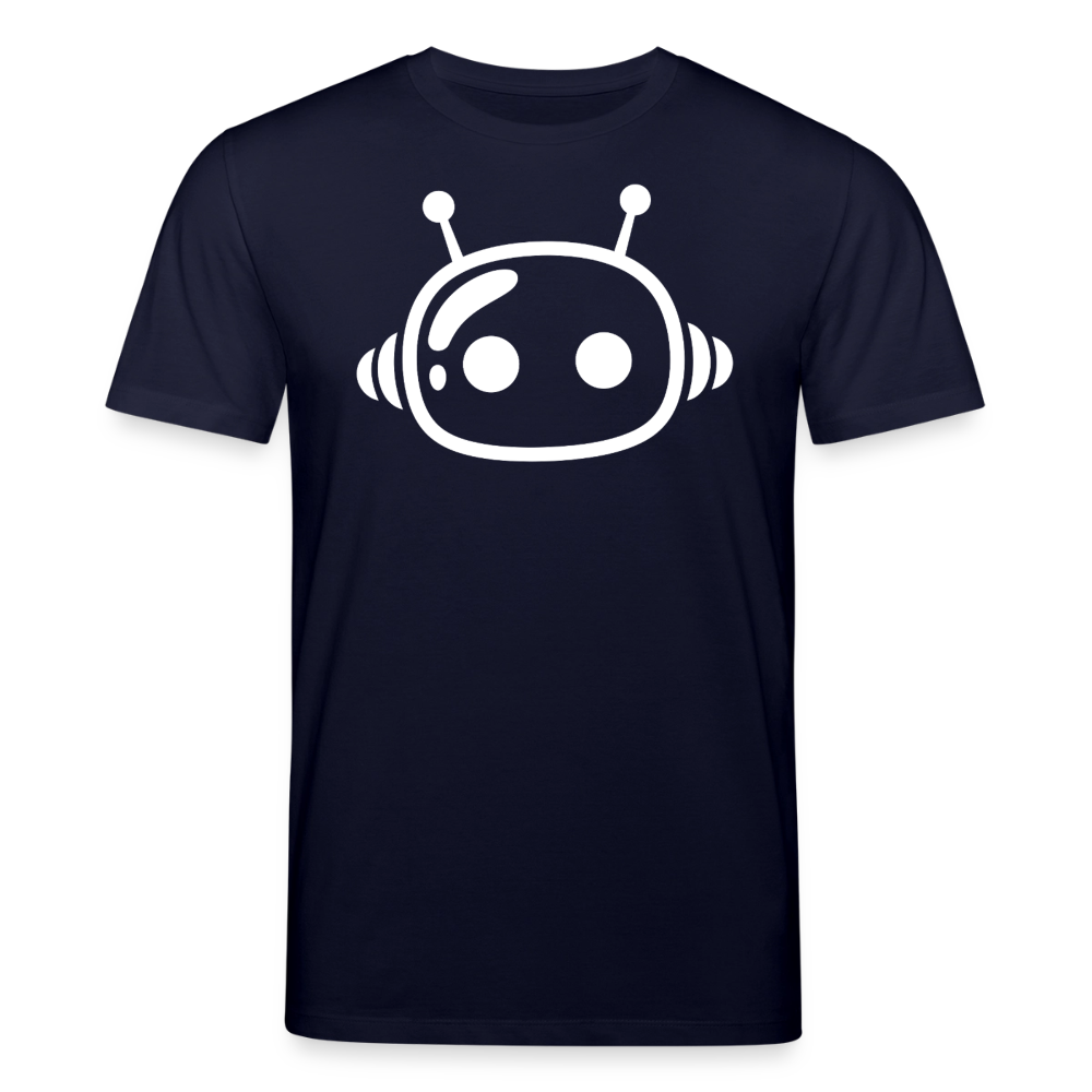 AI Bot Unisex Bio-T-Shirt mit Frontprint - Navy