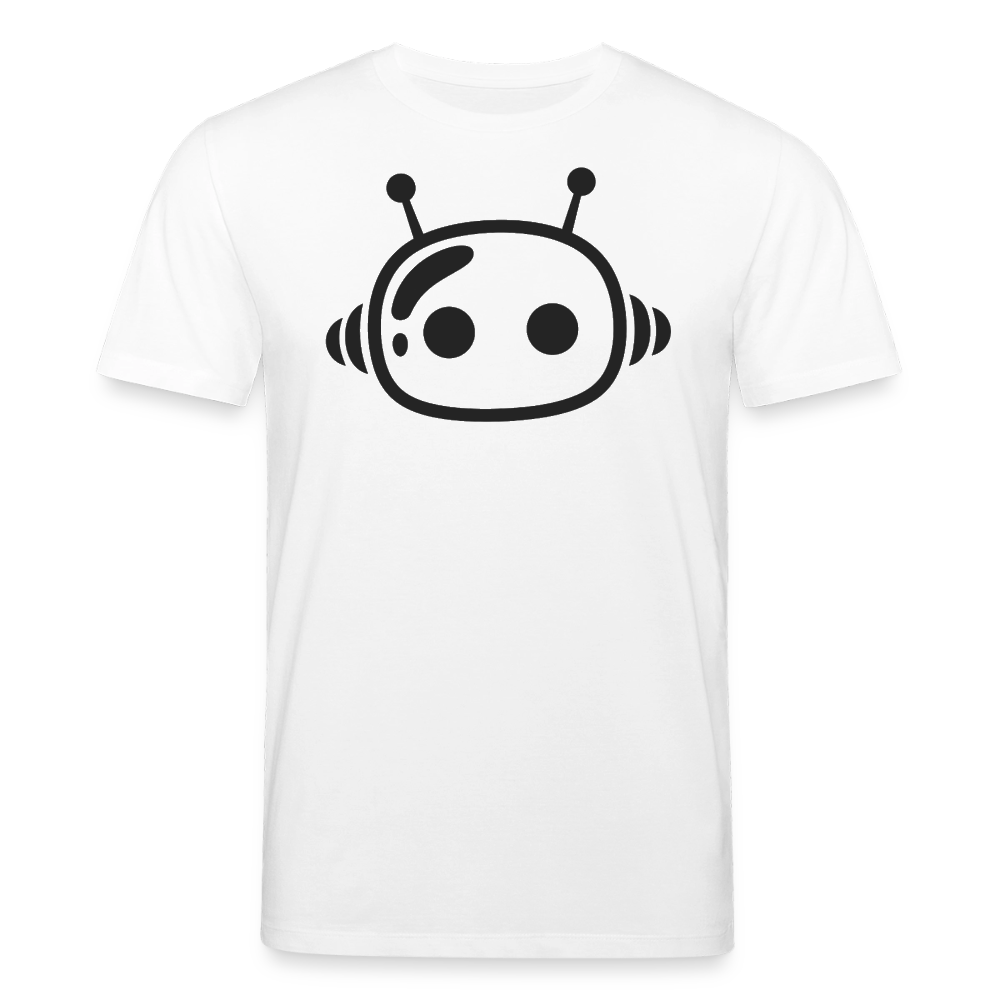 AI Bot Bio-T-Shirt mit Frontprint - Weiß