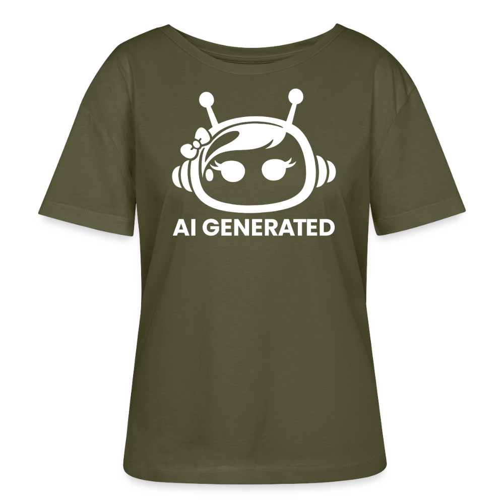 AI Generated Female Bot Frauen Bio-T-Shirt - Khaki