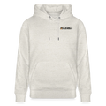 Abubilla Unisex Bio-Hoodie Perched Hoopoe Backprint in Beige meliert