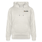 Abubilla Unisex Bio-Hoodie Perched Hoopoe Backprint in Beige meliert