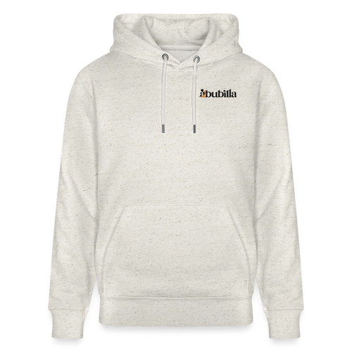 Abubilla Unisex Bio-Hoodie Perched Hoopoe Backprint in Beige meliert