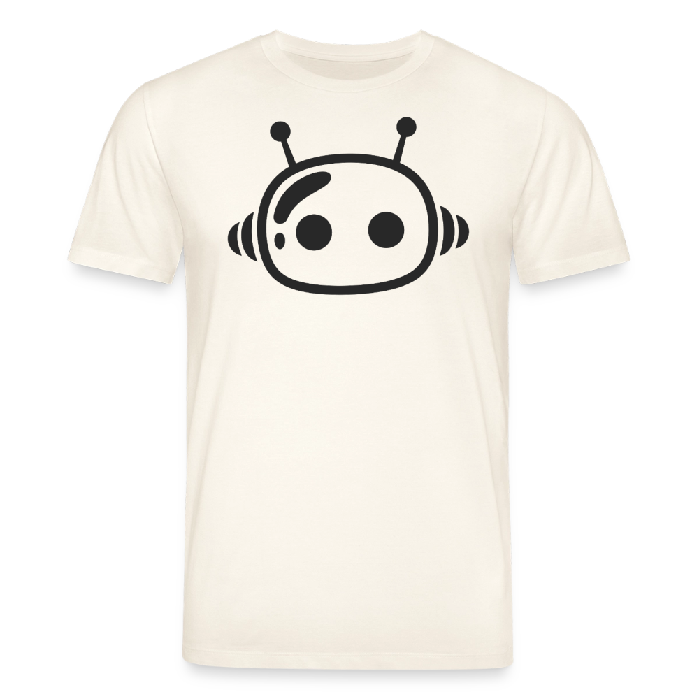 AI Bot Bio-T-Shirt mit Frontprint - Naturweiß 
