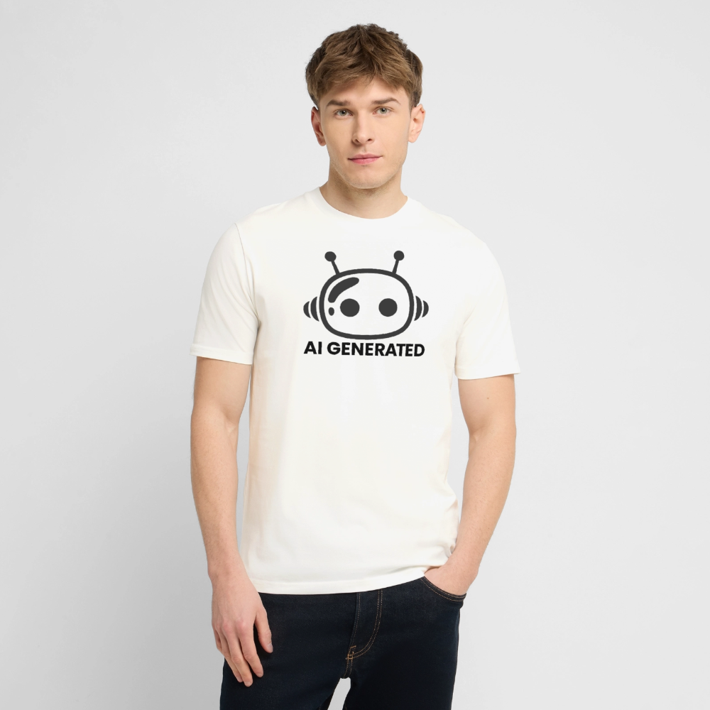 AI Generated Unisex Bio-T-Shirt Frontprint - Naturweiß 