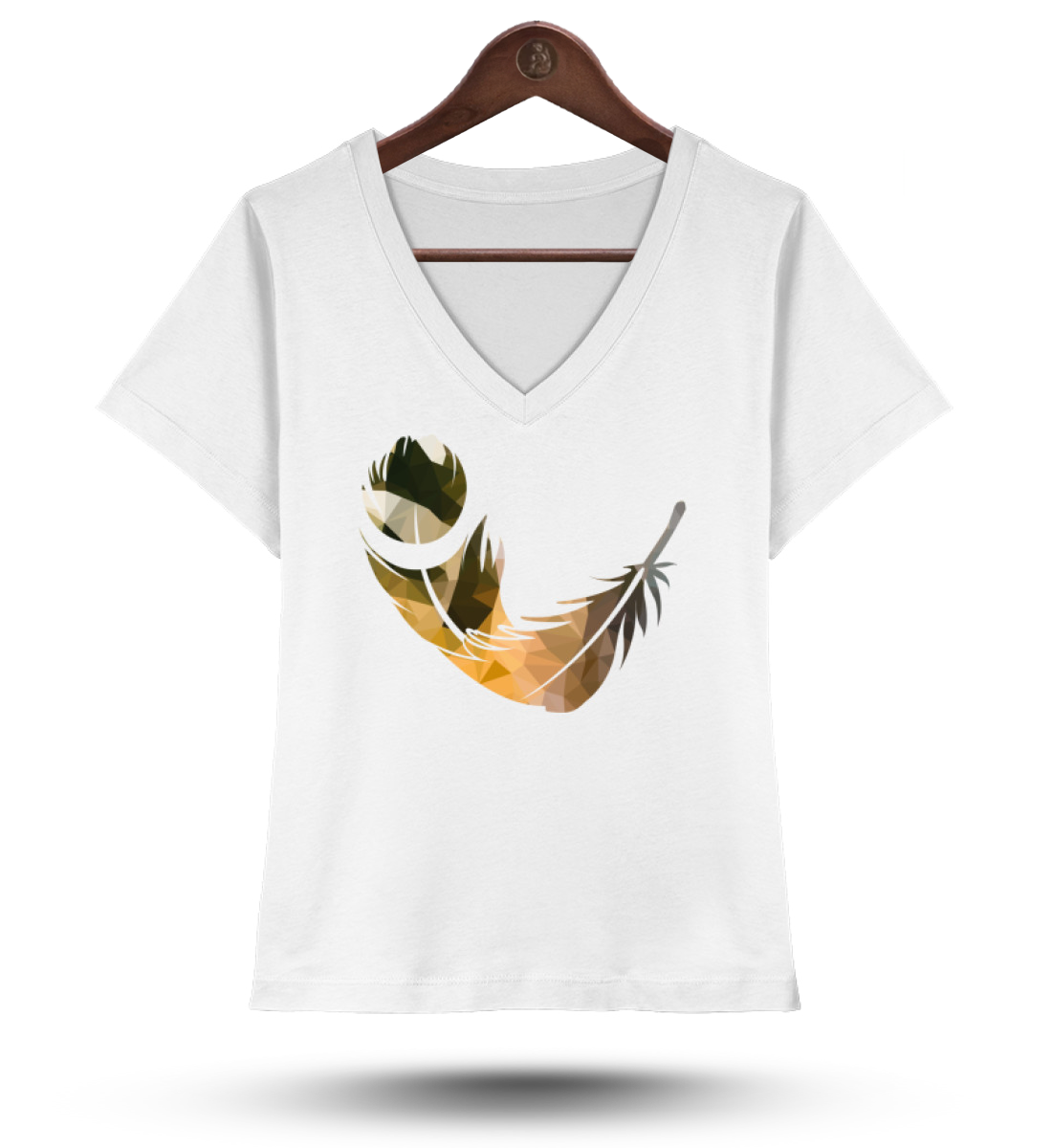Abubilla  - Damen Organic V-Neck T-Shirt White