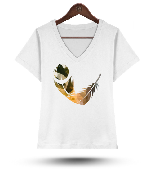 Abubilla  - Damen Organic V-Neck T-Shirt White
