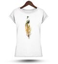Abubilla  - Ladies Extended Shoulder Tee White