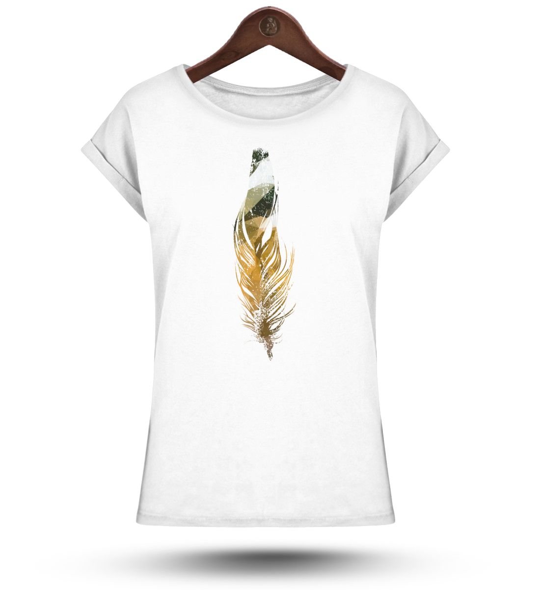 Abubilla  - Ladies Extended Shoulder Tee White