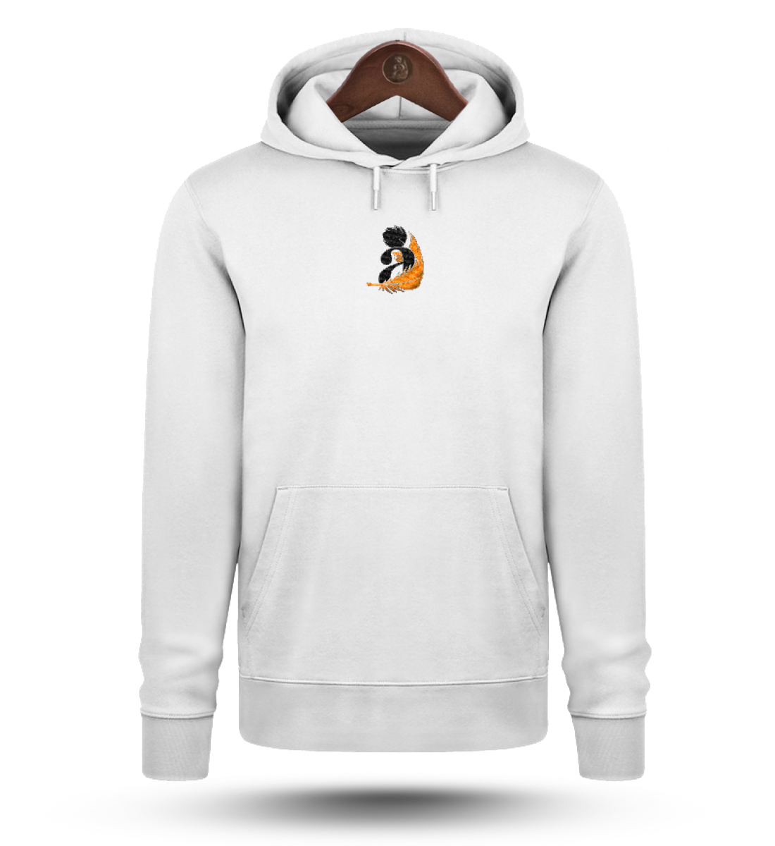 Abubilla  - Premium Organic Hoodie  mit Stick white