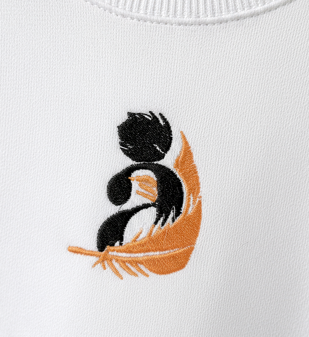 Abubilla - Relaxed Sweatshirt white close up