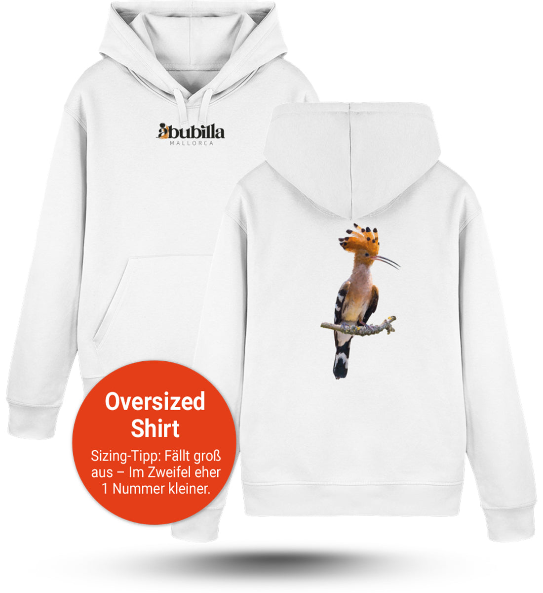 Abubilla Oversized Hoodie White