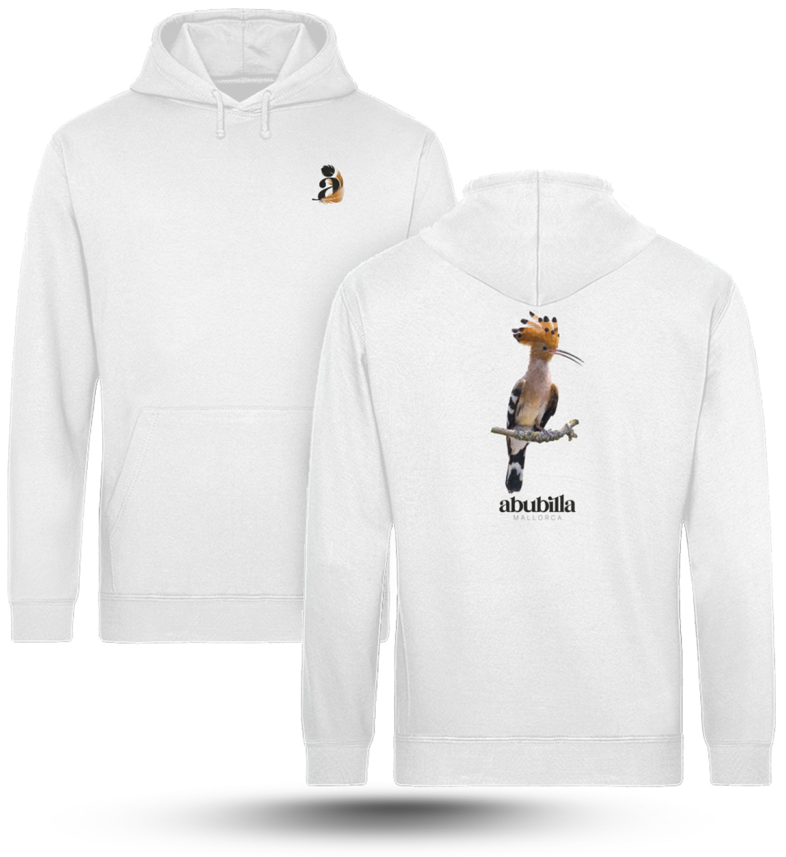 Abubilla Unisex Hoodie  white
