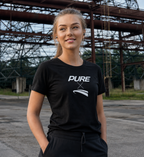 Pure X Pain Frontprint Damen T-Shirt Dunkel