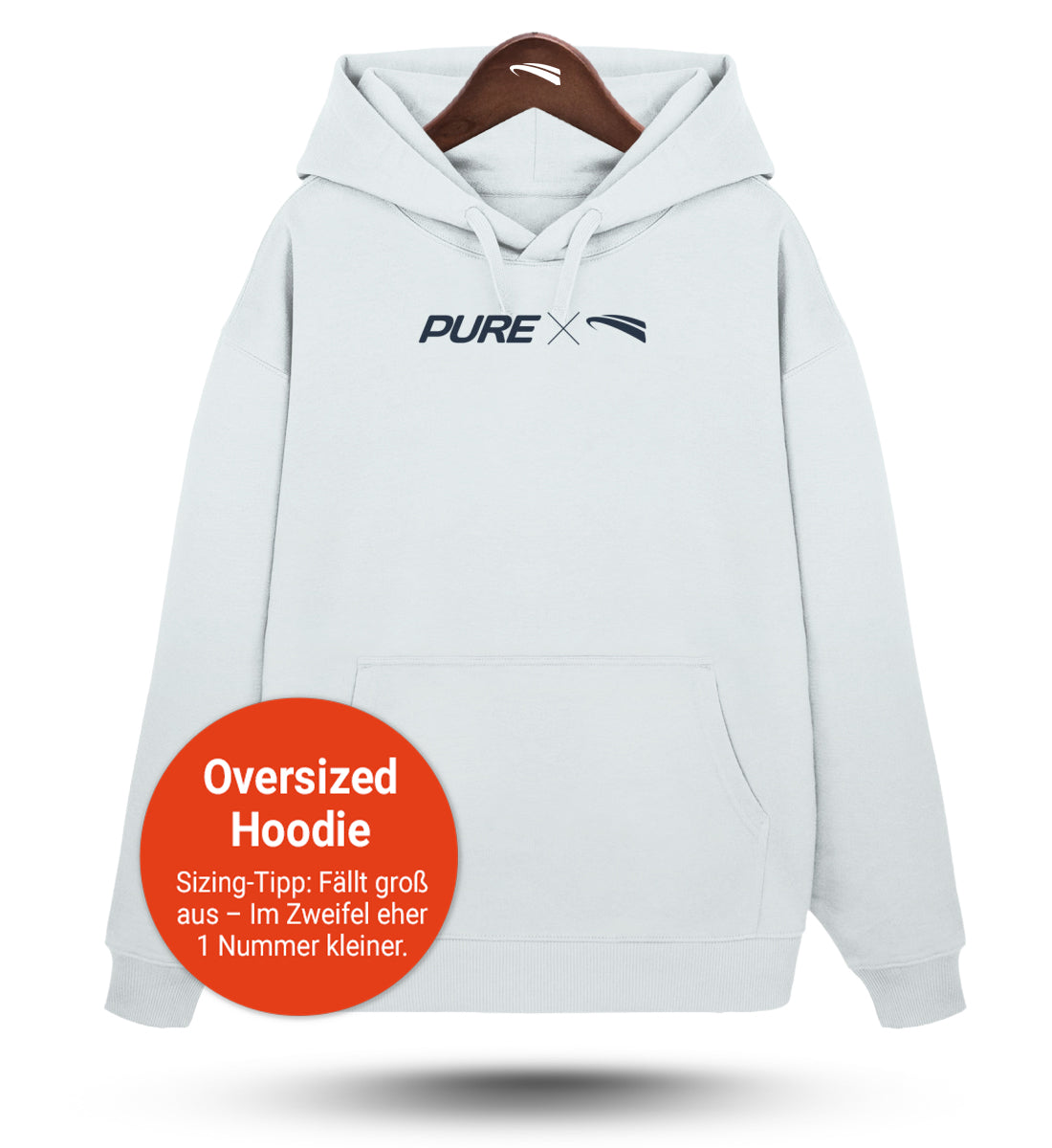 Pure X Pain Oversized Hoodie Blue Ice