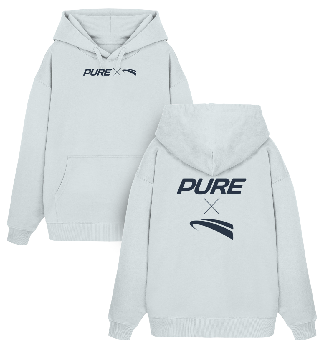 Pure X Pain Oversized Hoodie Blue Ice