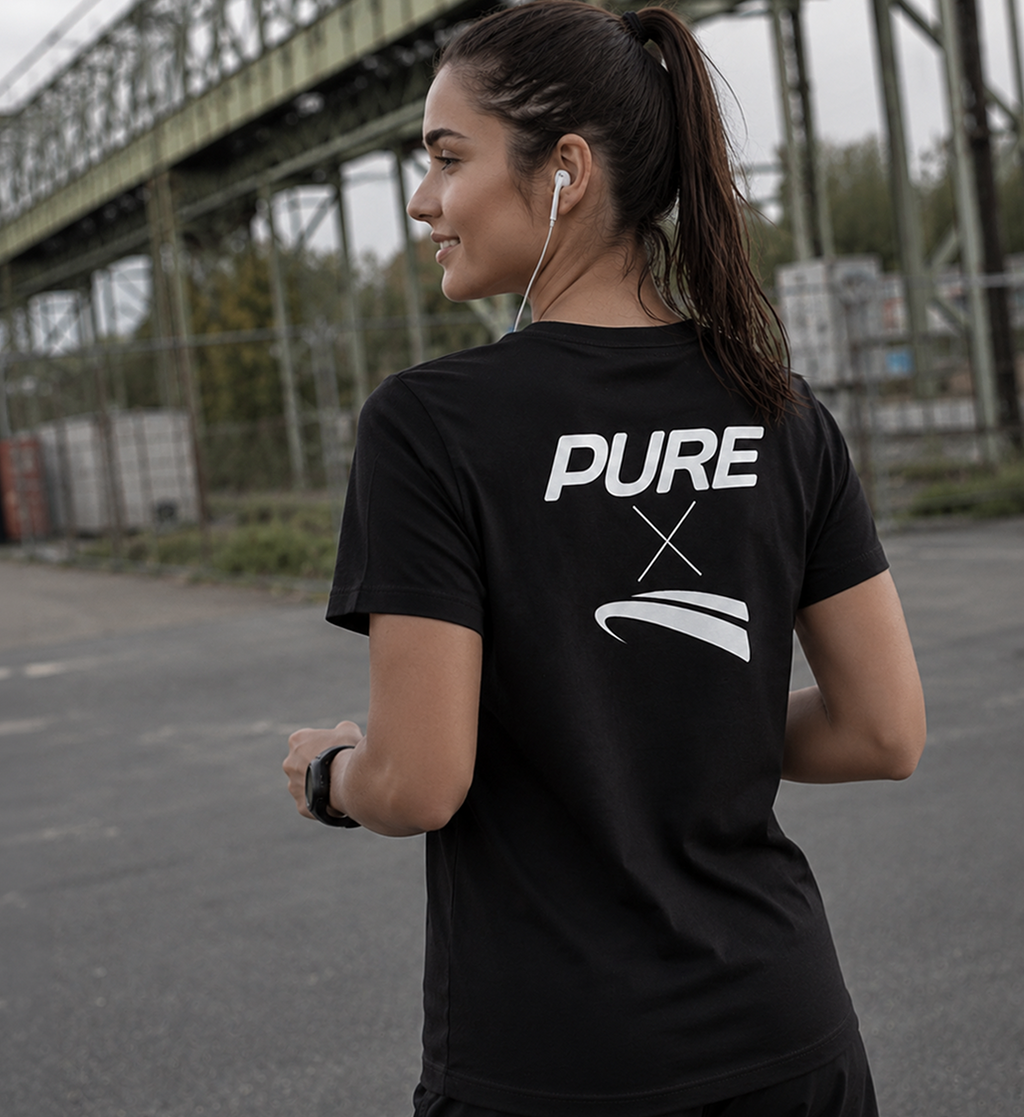 Pure X Pain Damen T-Shirt Dunkel mit Signature-Backprint