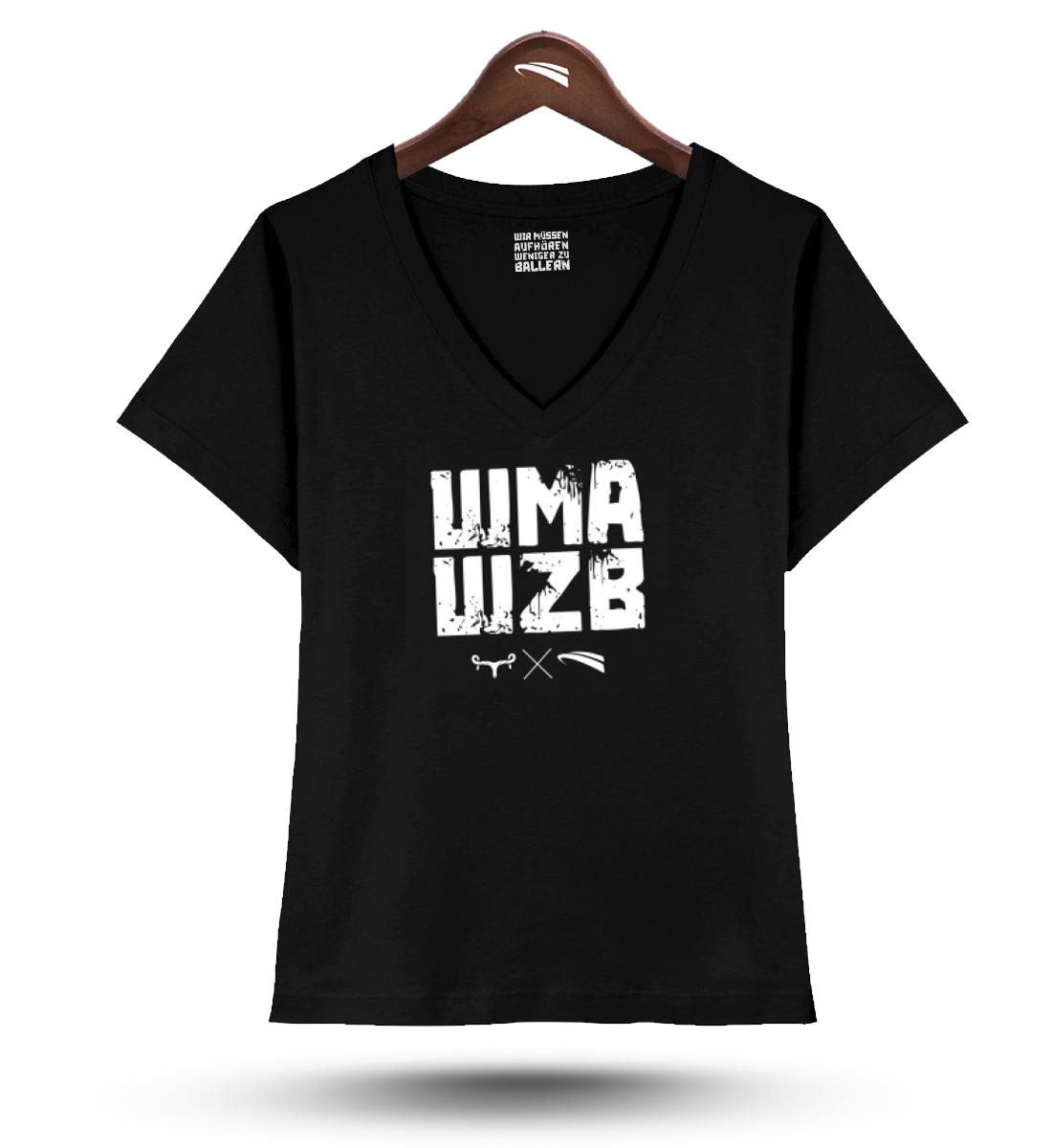 WMAWZB - Damen V-Neck Shirt black