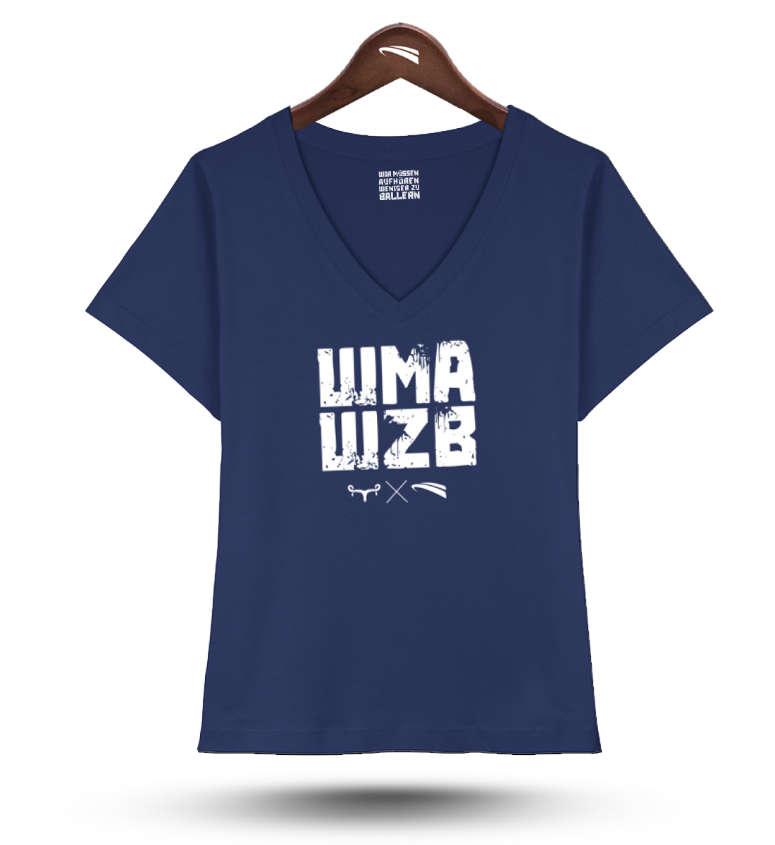 WMAWZB - Damen V-Neck Shirt french navy