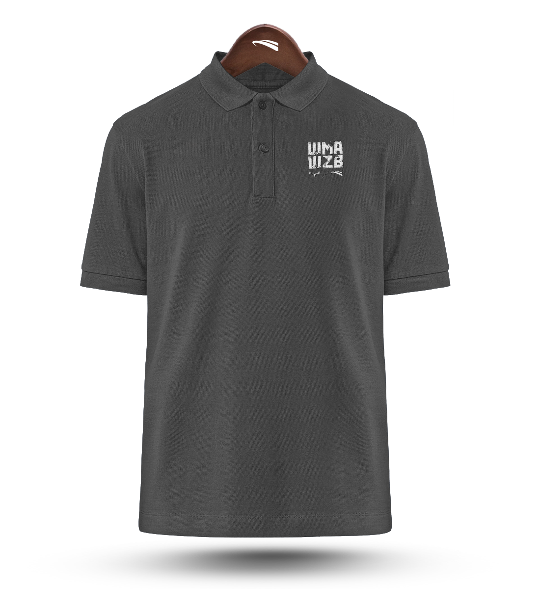WMAWZB  - Organic Polo-Shirt  mit Stick anthrazite