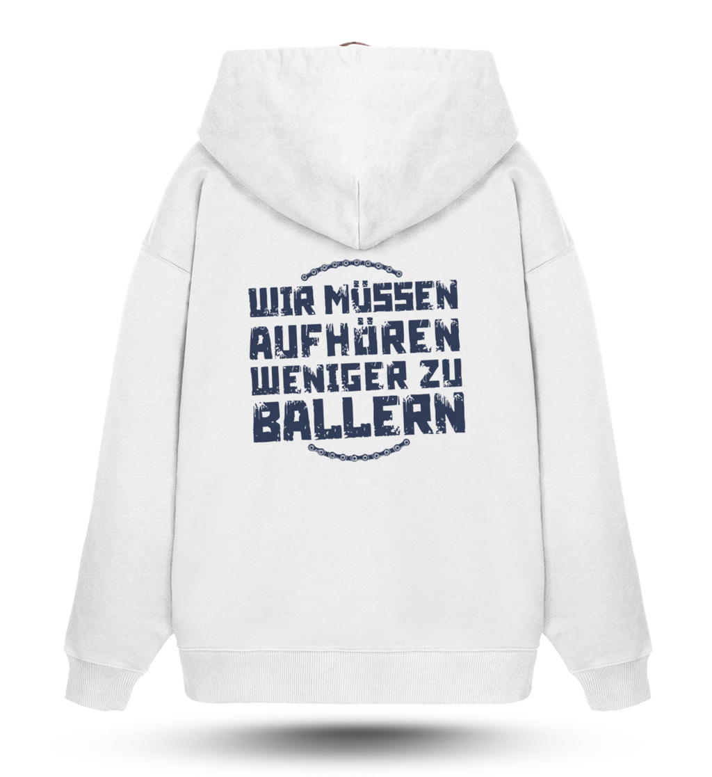 WMAWZB  - Organic Oversized Hoodie white
