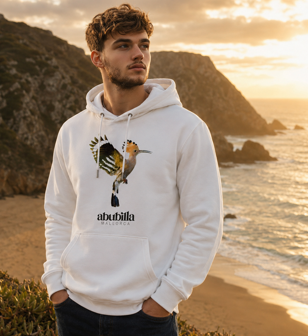 Abubilla Unisex Bio-Hoodie – Hoopoe Soft Landing