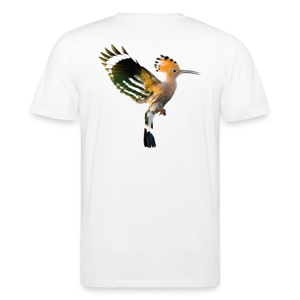 Abubilla Unisex Organic T-Shirt – Hoopoe Soft Landing Backprint