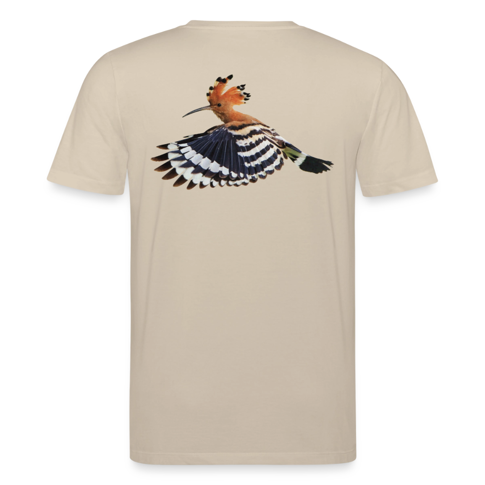 Abubilla Unisex Organic T-Shirt – Hoopoe Free Flight Backprint