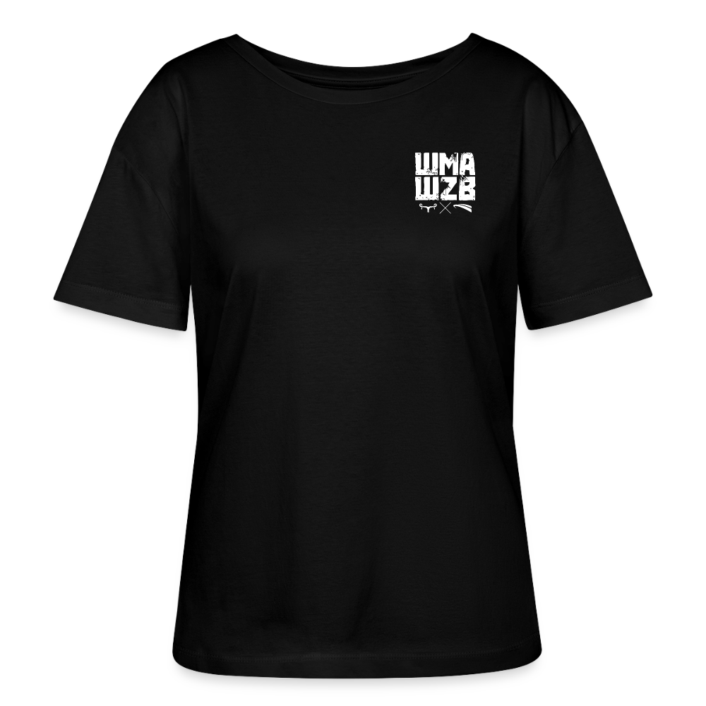 WMAWZB Women's Dark T-Shirt with Statement Back Print
